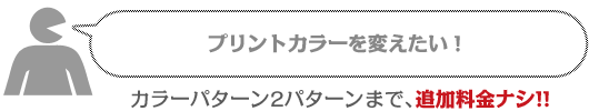 カラーパターン2パターンまで追加料金なし!