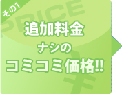 追加料金ナシのコミコミ価格!!