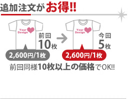 追加注文がオトク!!